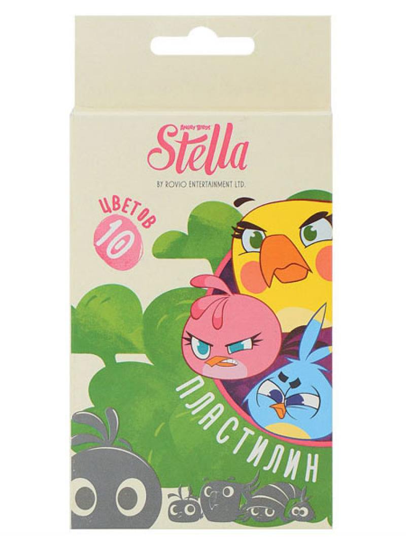 

Пластилин ACTION! STELLA BY ANGRY BIRDS,10 цв, 100 гр, карт. уп. с европодвесом