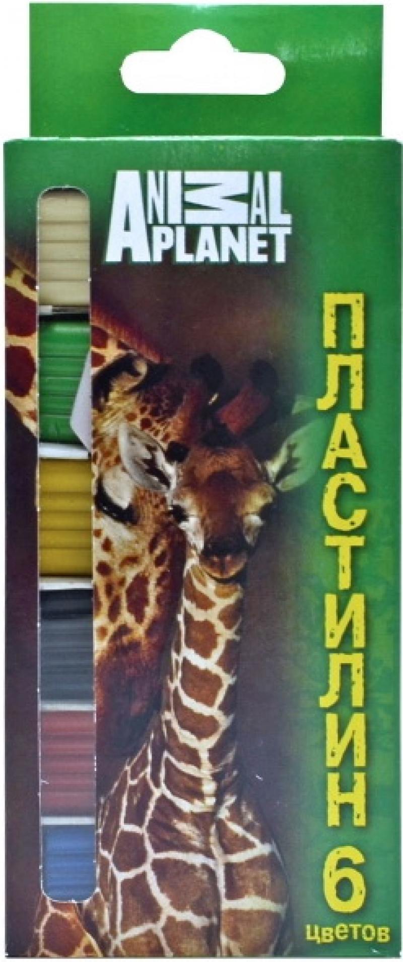 

Пластилин ACTION! ANIMAL PLANET, 6 цв, 120 гр, карт.уп. с е/подвесом, со стеком