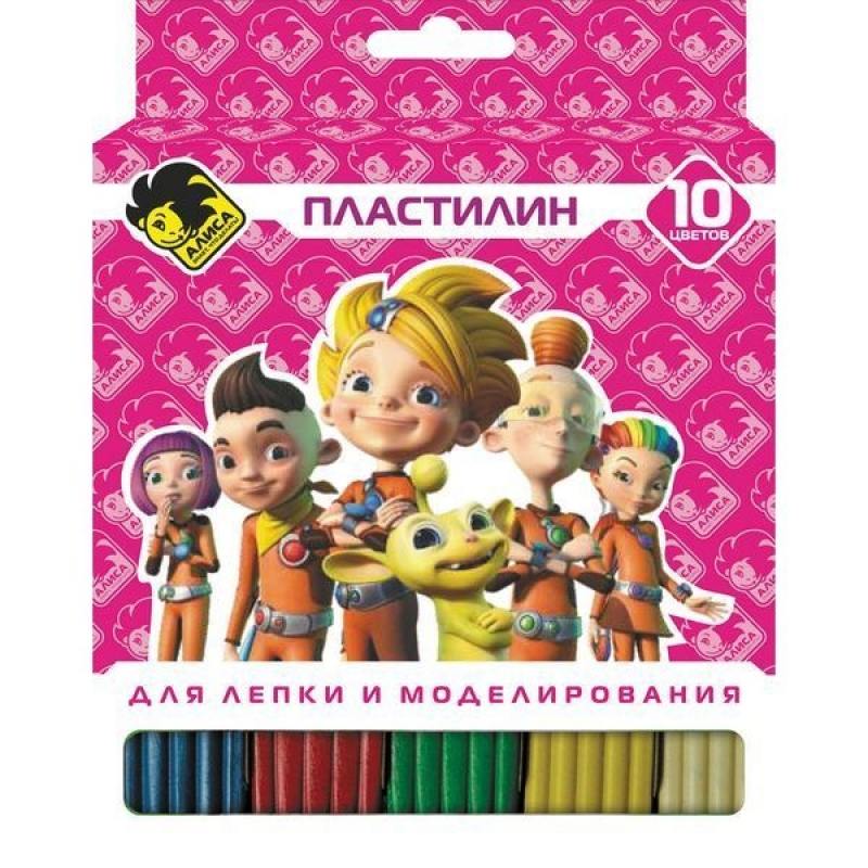 

Пластилин ACTION! АЛИСА, 10 цв, 200 гр, карт. уп. с европодвесом