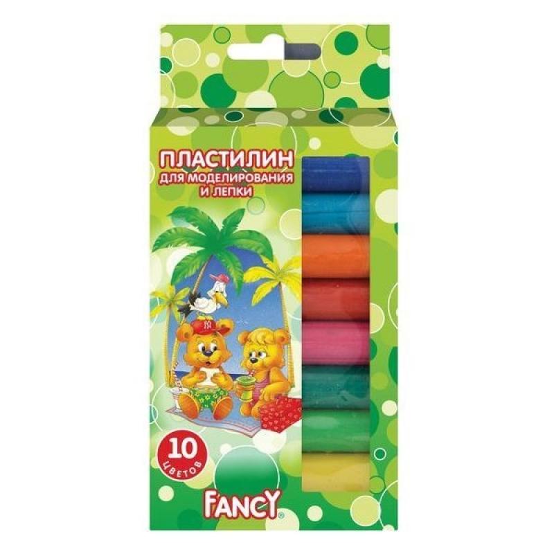

Пластилин FANCY,10 цв, 100 гр, карт. уп. с европодвесом