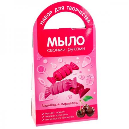 

МЫЛО СВОИМИ РУКАМИ "ВИШНЕВЫЙ МАРМЕЛАД", СЕРИЯ "КОНДИТЕРСКАЯ" в кор.44шт