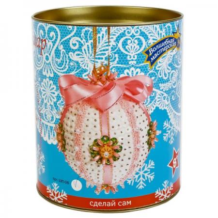

ШАР НОВОГОДНИЙ ИЗ ПАЙЕТОК "НЕЖНОСТЬ" РОЗОВЫЙ в кор.16шт