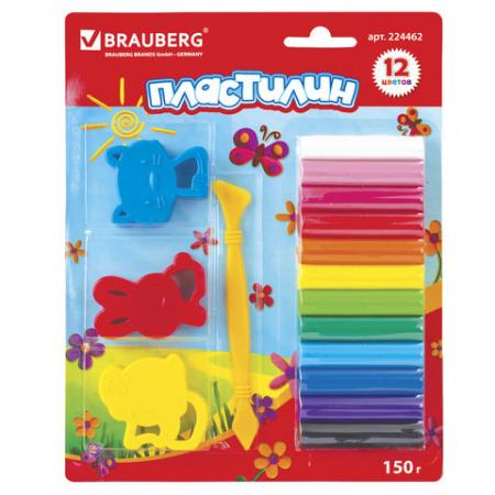 

Набор пластилина BRAUBERG классический 12 цветов 224462