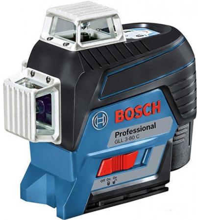 

Уровень BOSCH GLL 3-80C+BM1+12V+L-boxx (0.601.063.R02) 30м с приемником: 120м ±0.2мм/м <4с 4° 360°