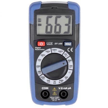 

Мультиметр цифровой СЕМ DT-105 карманный тестер