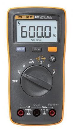 

Мультиметр FLUKE 107 цифровая 600мА желтый, черный 0,2кг