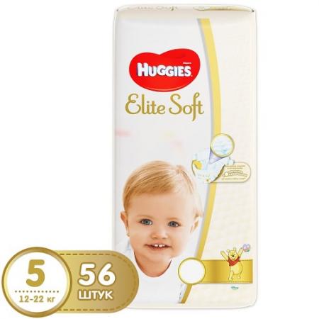 

HUGGIES Подгузники Элит Софт 5 12-22кг 56шт