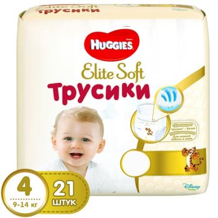 

HUGGIES Трусики - подгузники Элит Софт 4 8-14 кг 21 шт