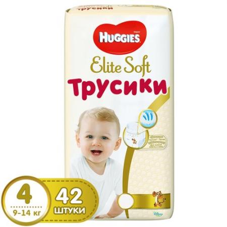 

HUGGIES Трусики - подгузники Элит Софт 4 8-14 кг 42 шт
