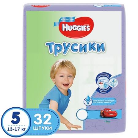 

HUGGIES Подгузники-трусики Annapurna Размер 5 13-17кг 32шт для мальчиков