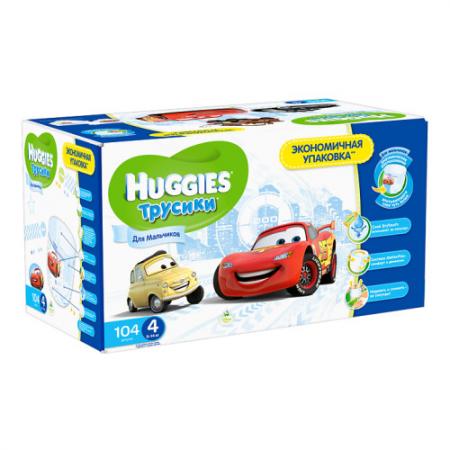 

HUGGIES Подгузники-трусики Литтл Волкерс Размер 4 9-14кг 104шт для мальчиков