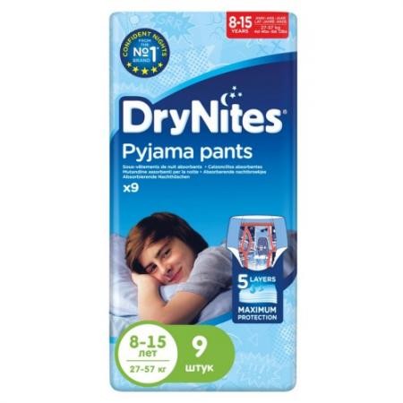 

HUGGIES Трусики DryNights для мальчиков 8-15лет 9шт