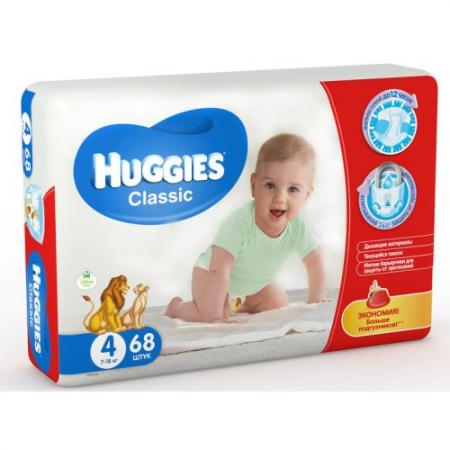 

HUGGIES Подгузники CLASSIC Размер 4 7-18кг 68шт