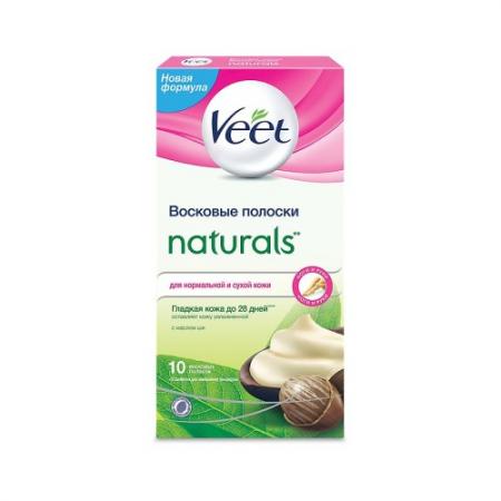 

VEET Восковые полоски с маслом ши серии Naturals c технологией Easy Gel-wax 10шт