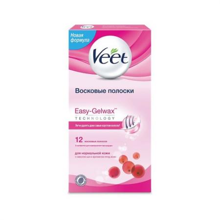 

VEET Восковые полоски для нормальной кожи c технологией Easy Gel-wax 12шт
