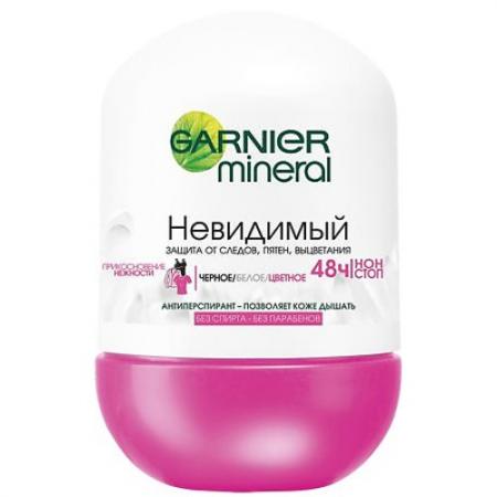 

GARNIER Дезодорант Ролик НЕВИДИМЫЙ Черный,Белый,Цветной 50мл