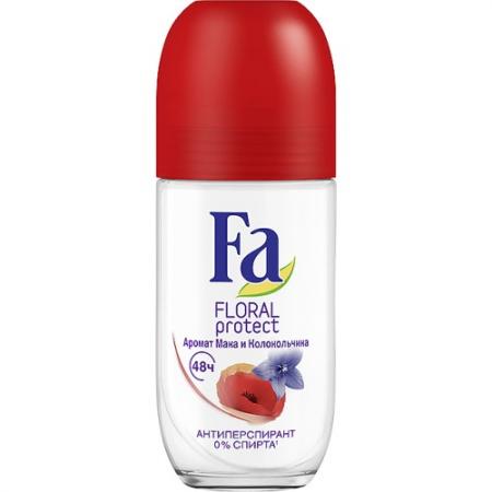 

FA Дезодорант-антиперспирант роликовый Floral Protect Мак & Колокольчик 50мл