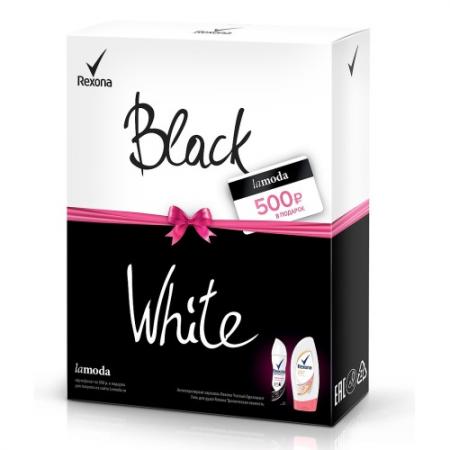 

ПН 17-18 REXONA Черное и Белое дезодорант 150мл гель для душа 250мл