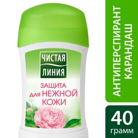 

ЧИСТАЯ ЛИНИЯ Фитодезодорант Антиперспирант Защита карандаш для Нежной кожи RUBIK 40мл
