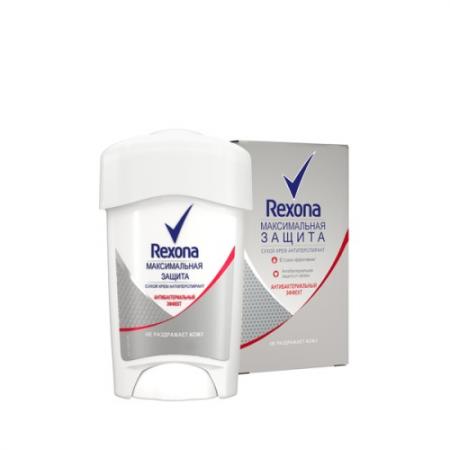

REXONA Антиперспирант-крем женский Максимальная защита Антибактериальный эффект 45мл