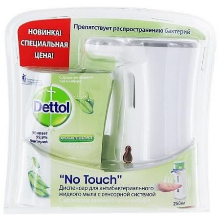 

DETTOL Диспенсер для антибакт.жидк. мыла д/рук в компл с ж/м с аромат. зеленого чая и имбиря с сенс