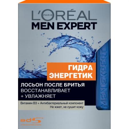 

LOREAL MEN EXPERT Лосьон после бритья Гидра энергетик антибактериальный эффект 100мл