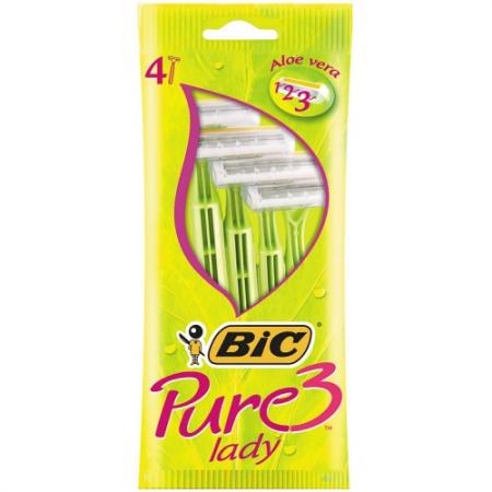 

BIC Бритвенный станок с 3 лезвиями Pure3Lady блистер 4 штуки