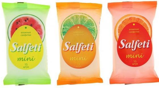 

Салфетки влажные Salfeti Mini 15 шт гипоаллергенные в ассортименте