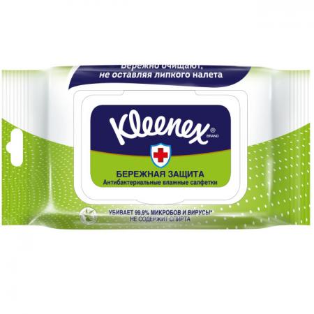 

Салфетки влажные Kleenex Антибактриальные 40 шт влажная гипоаллергенные 9440102