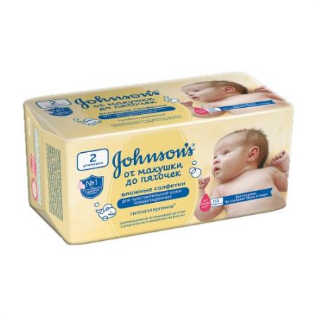 

Johnsons Детские влажные салфетки От макушки до пяточек без отдушки 112 шт.