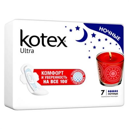 

Kotex Прокладки гигиенические Ультра Сетч Найт 7шт