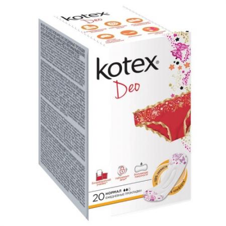 

Kotex Прокладки ежедневные Люкс Нормал Део 20шт