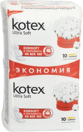 

Kotex Прокладки гигиенические Ультра Софт нормал 20шт