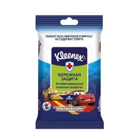 

KLEENEX Салфетки влажные Антибактериальные Дисней 10шт