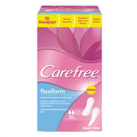 

Салфетки Carefree FlexiForm 30 шт воздухопроницаемые 24248/80737