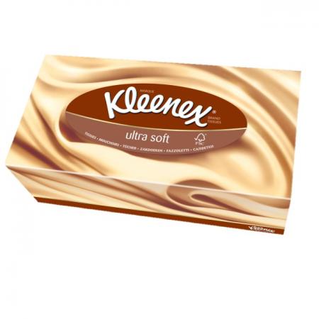 

Салфетки Kleenex Ultrasoft 56 шт 3-ех слойная 3213365