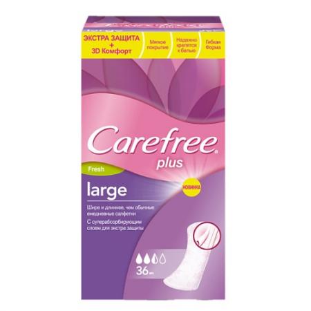 

Салфетки Carefree plus Large Fresh 36 шт ароматизированная 80173