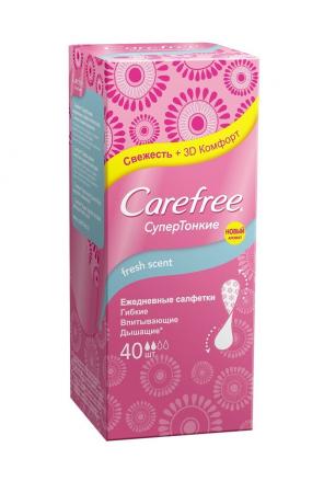 

Салфетки Carefree Fresh 40 шт без отдушки 90224