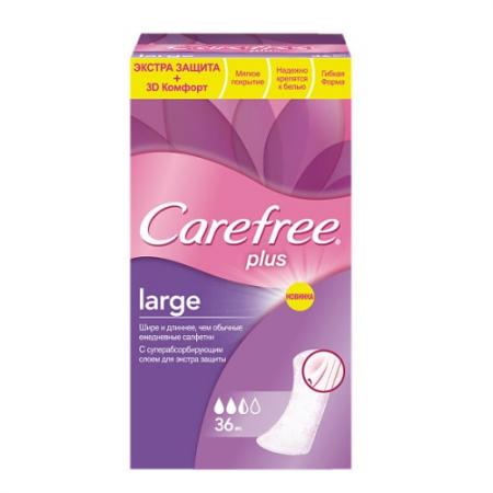

Салфетки Carefree plus Large 36 шт без отдушки 80172