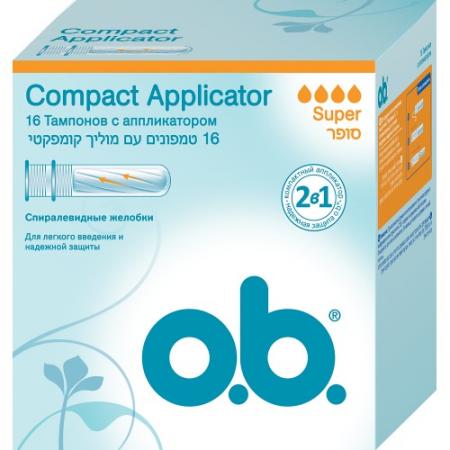 

o.b. Тампоны Compact Applicator супер 16шт