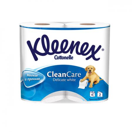 

Бумага туалетная Kleenex Clean Care 4 шт 2-ух слойная растворяются в воде 9450004