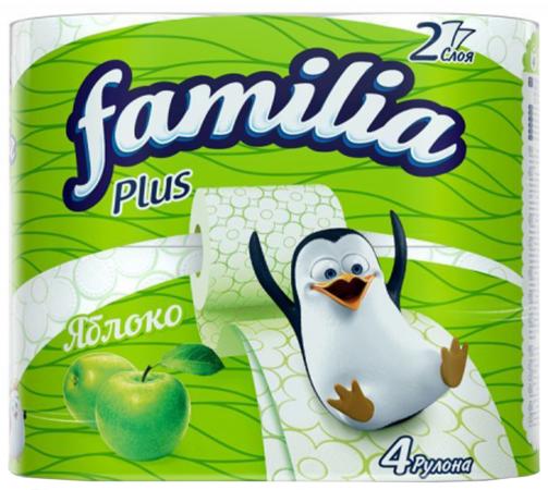 

Бумага туалетная Familia Яблоко 4 шт 2-ух слойная ароматизированная