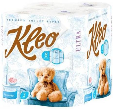 

Бумага туалетная Мягкий Знак Kleo Ultra 8 шт 3-ех слойная без отдушки