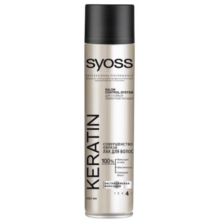 

SYOSS Лак для волос Keratin Экстрасильная фиксация 400мл
