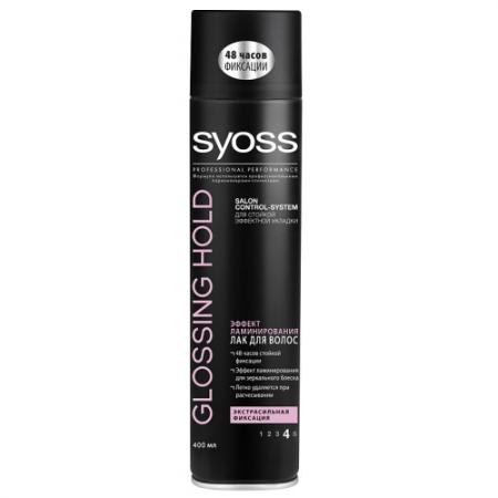 

SYOSS Лак для волос Glossing&Hold Блеск экстрасильная фиксация 400мл