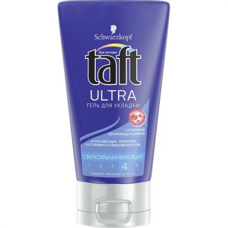 

TAFT Гель для укладки Ultra, эффект мокрых волос, сверхсильная фиксация 150мл