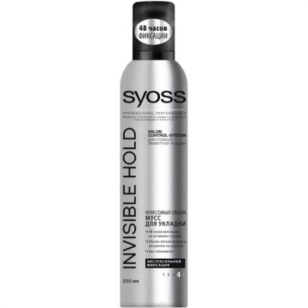 

SYOSS Мусс для укладки Invisible Hold экстрасильной фиксации 250мл