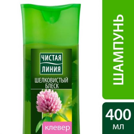 

Шампунь Чистая линия Шелковистый блеск Клевер 400 мл