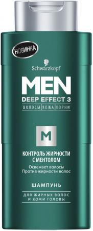 

Шампунь Men Deep Effect 3 Контроль жирности с ментолом 250 мл