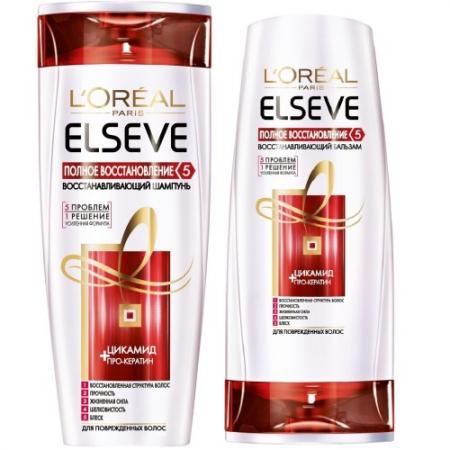 

LOREAL ELSEVE ПРОМО Шампунь для волос Полное восстановление 5 400мл Бальзам-ополаскиватель для волос